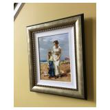 Pino Daeni “By the Sea” signed & numbered w/ COA, frame measures 25” H x 21” W