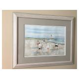 Signed Original watercolor by local artist “Manchester”, frame measures 29” wide x 23” high 