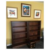 Bookcases (4 available), each is 53” H x 34” W x 10” shelf depth