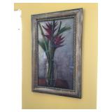 Signed Original Pastel Still Life, frame measures 27” high x 18” wide
