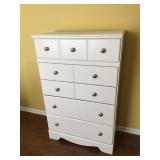 White Highboy Dresser, 50” H x 32” W x 16” D