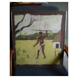 Batik Framed Fabric