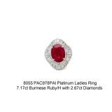 Burmese Ruby & Diamond Ring