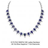 Blue Sapphire & Diamond Necklace
