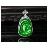 Jadeite Jade with Diamond Pendant