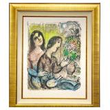 Lot #2762 Original Marc Chagall Colour Lithograph ”La Femme du Peintre”