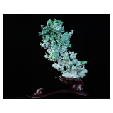 Lot #JD808 Jadeite Jade Group of Flowers - GIA
