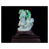 Lot #JD815 Jadeite Jade Mountain Carving-GIA
