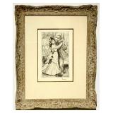 Lot #108 Original Pierre Auguste Renoir Etching- La Danse