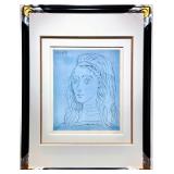 Lot #1130 Original Pablo Picasso Linocut - Portrait de Jacqueline