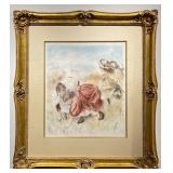 Lot #214 Original Pierre Auguste Renoir Lithograph - Enfants jouant a la balle