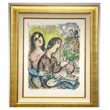 Lot #276 Original Marc Chagall Colour Lithograph ”La Femme du Peintre”