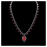 Lot #8119 Unheated Ruby Necklace - GIA Certified.