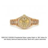 Lot #8265 Rolex Presidential Watch with Diamonds