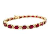 Lot #8263 Ruby & Diamond Bracelet