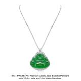 Lot #8131 Jade Buddha Pendant in Platinum