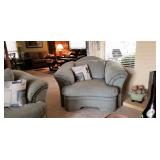 Gray Overstuffed Chair