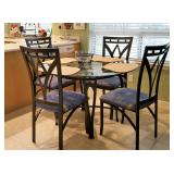 Glass and Metal kitchen table set
