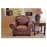 Leather club chair