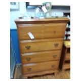 4 drawer maple chest of drawers  $135.00