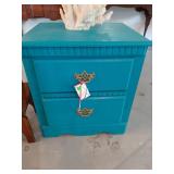 Blue painted nightstand  $22.50
