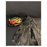 Bell Helmet, Leather Jacket