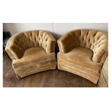 Mid Century Tufted Chairs
