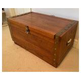 Wood Brass Trunk Chest