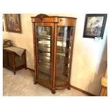 Antique Curved-Front Cabinet