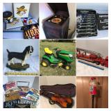 Perryopolis, PA: Large Downsizing Auction: JD LAWN Mower, Antiques, Collectibles, Primitives, Tools