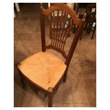 Dining Table - Oval with Leaf and 6 Rush Chairs