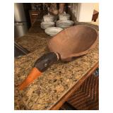 Duck Carved Dough Bowl