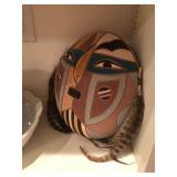Rare Louis Mendez Signed Pottery Mask