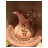 Vintage Marked Wash Basin and Pitcher