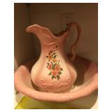 Marked Vintage Wash Basin and Pitcher