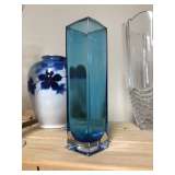Beautiful Blue Square Vase