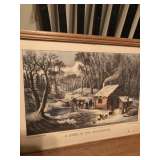 Courier and Ives Framed Prints