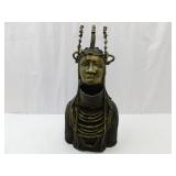 African Tribal Art Bronze Statue/Bust. Depicting a King