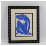 Lithograph after Henri Matisse (1869-1954). Entitled "Femme Bleue Assise II"