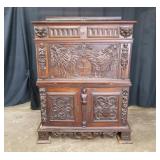 18th-19th century Gothic Carved Desk