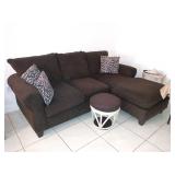 Sofa with attached Chaise