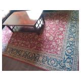 Area rug Approx 7x10 and Coffee Table