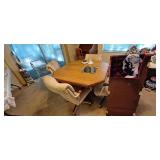 Dinette with leaf and 4 chairs.