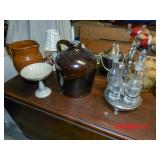 bown jug cock pitcher cruet set