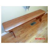 cherry wooden bench