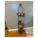 copperware, 4 leg metal stand