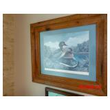 framed duck picture