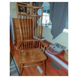 high back chairs (6) with table and 2 leaves