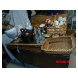 lamp, cruets church offering basket