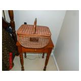 wicker basket marked P&G